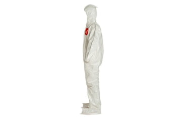 Image of DuPont Tychem 4000 Coverall w/Standard Fit Hood and Attached Socks, White, 2X, 12 Pack, SL122BWH2X00