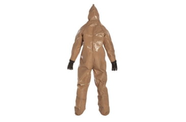 Image of DuPont Tychem RESPONDER CSM Coveral w/Hood and Gloves, Level B, Tan, Large, Each, RC128TTNLG00