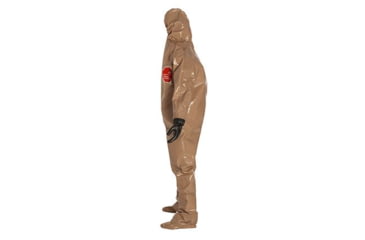 Image of DuPont Tychem RESPONDER CSM Coveral w/Hood and Gloves, Level B, Tan, Large, Each, RC128TTNLG00