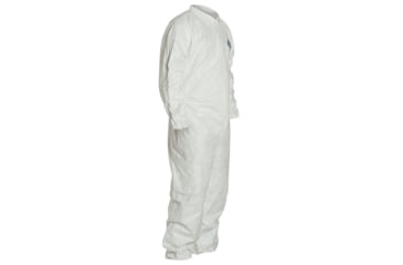 Image of DuPont Tyvek 400 Coverall, Collar, Stormflap, Elastic Wrists/Ankles/ Waist, Serged Seams, White, Medium, Case of 25, TY125SWHMD00
