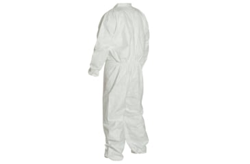 Image of DuPont Tyvek 400 Coverall, Collar, Stormflap, Elastic Wrists/Ankles/ Waist, Serged Seams, White, Medium, Case of 25, TY125SWHMD00