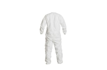 Image of DuPont Tyvek IsoClean Coveralls, Clean-Processed and Sterile, Bound Seams/Neck, Dolman Sleeve, Elastic Wrists/Ankles, White, 2x, Case of 25, IC253BWH2XCS