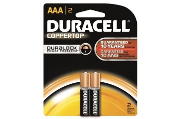 Image of Duracell Coppertop Battery, AAA, 2 Pack, MN2400B2Z