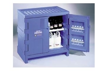 Image of Eagle Manufacturing Cabinet Blue 4-GL Poly Acid CRA-P04