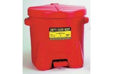 Image of Eagle Manufacturing Oily Waste Can Poly Red 10GL 935-FL