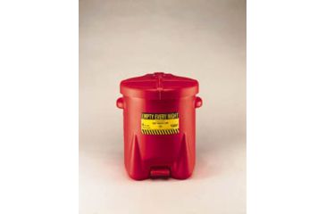 Image of Eagle Manufacturing Oily Waste Can Poly Red 6GL 933FL