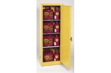 Image of Eagle Manufacturing Space-Saver Flammable Liquids Storage Cabinets, Vertical, Eagle Manufacturing 2310 Space Saver Cabinet, Self-Closing Door