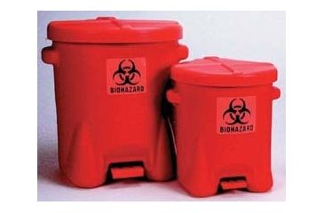 Image of Eagle Manufacturing Waste Can Red Biohazard 14GL 947BIO