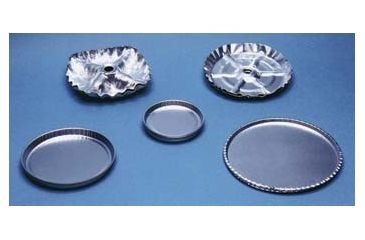 Image of Eagle Thermoplastic Disposable Aluminum Weighing and Drying Pans D-12 Drying Pan With Hole (for liquids)