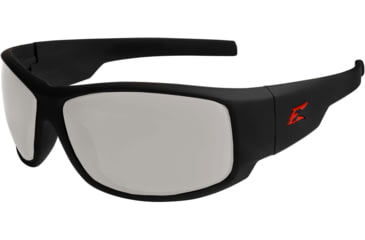 Image of Edge Eyewear Caraz Torque Safety Glasses - Matte Black Frame with Red E Logo / Anti-Reflective Lenses, One Size, HZ131AR