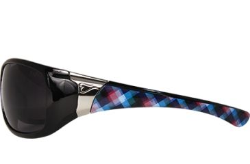 Image of Edge Eyewear Civetta Aurora Series, Black w/Plaid Side