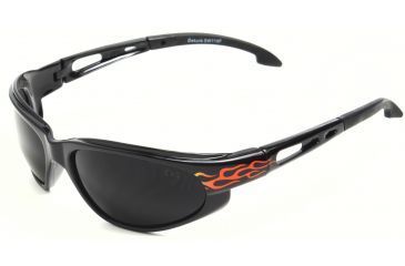 Image of Edge Eyewear Dakura Fire Series Safety Glasses - Black Frame, Smoke Lens SW116F