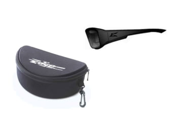 Image of Edge Eyewear Hamel Safety Glasses - Black Frame, Gradient Lens, Polarized TXHG716 w/ FREE Hard Case