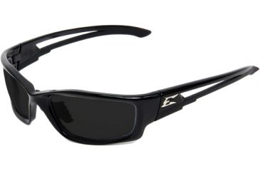 Image of Edge Eyewear Kazbek Safety Glasses Black Frame Smoke Lens Island Fit Sk116 Ift