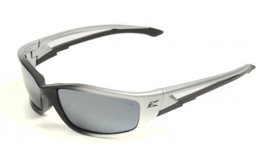 Image of Edge Eyewear Kazbek Safety Glasses - Black Frame, Silver Mirror Lens SK117