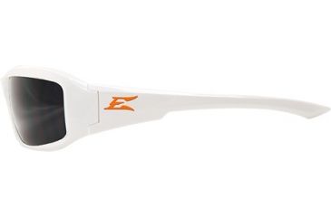 Image of Edge Safety Brazeau Torque with Orange E Logo, Smoke Lens, White Frame, XB146-E2