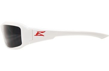 Image of Edge Safety Brazeau Torque with Red E Logo, Smoke Lens, White Frame, XB146-E5