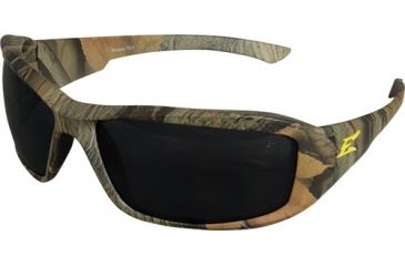 Image of Edge Safety Brazeau with Yellow E Logo, Smoke Lens, Camouflage Frame, XB116CF-E1
