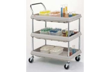Image of Intermetro Industries Cart Utl Deep Ldg 3 Shlf Blk BC2636-3DBL