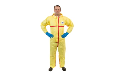 Image of International Enviroguard ChemSplash 1 Coverall, Elastic Wrist, Open Ankle, Yellow, 2XL, 6 Pack, 7012T-2XL