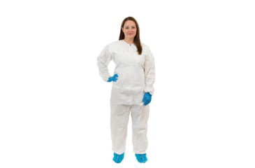 Image of International Enviroguard GammaGuard CE Sterile Coverall, Tunnelized Elastic Wrist &amp; Ankle, White, L, Case of 25, CE11013CIS-L