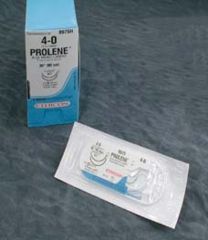 Image of Johnson &amp; Johnson Suture 4/0 18 Bl Mono P-3 BX12 8699G