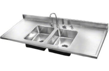 Image of Just Manufacturing Double Bowl Ss Sink Top DM-60-29