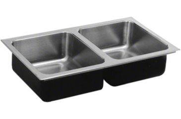 Image of Just Manufacturing Sink Double Bowl Ss W/O Faucet D-1937-A-GR