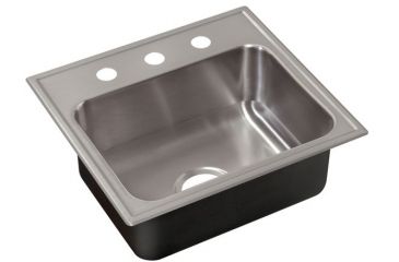 Image of Just Manufacturing Sink W/ Faucet Ledge Snglebowl SL-2019-A-GR