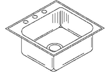 Image of Just Manufacturing Sink W/ Faucet Ledge Snglebowl SL-1815-A-GR