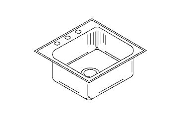 Image of Just Manufacturing Sink W/ Faucet Ledge Snglebowl SLX1921-A-GR