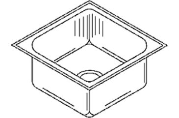 Image of Just Manufacturing Sink W/O Faucet Ldge Snglebowl SX-1719-A-GR