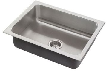 Image of Just Manufacturing Sink W/O Ledge SS. Single Bowl S-1925-A-GR