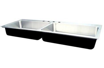 Image of Just Manufacturing Ss Dbl Sink W/ Ledge 21X37 DL2137AGR