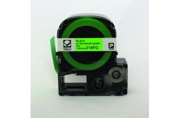 Image of K-Sun Label 18MM Fluor Blak On Green 218FG