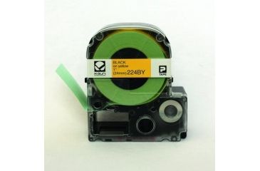 Image of K-Sun Label 1BLACK On Yellow Tape 224BY