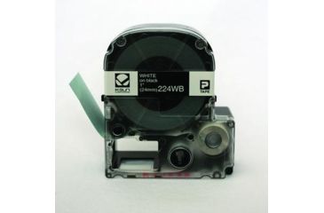 Image of K-Sun Label 1WHITE On Black Tape 224WB