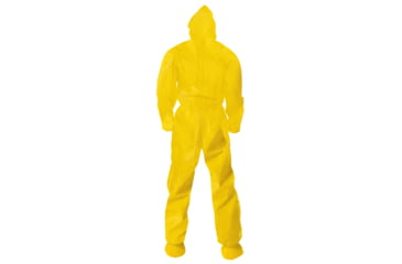 Image of Kimberly Clark KleenGuard A70 Coveralls w/Ankles, Hood and Boot, Yellow, Extra Large, Case of 12, 00684
