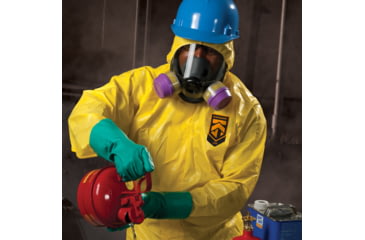 Image of Kimberly Clark KleenGuard A70 Coveralls w/Ankles, Hood and Boot, Yellow, Extra Large, Case of 12, 00684