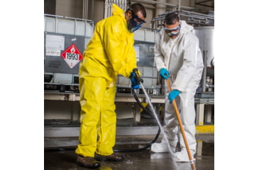 Image of Kimberly Clark KleenGuard A70 Coveralls w/Ankles, Hood and Boot, Yellow, Extra Large, Case of 12, 00684