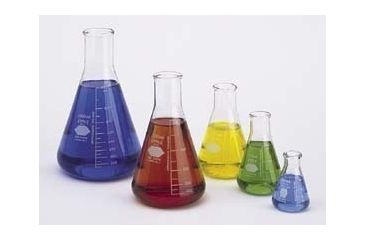 Image of Kimble/Kontes KIMAX Brand Erlenmeyer Flasks, Narrow Mouth, Reinforced Beaded Top, Capacity Scale 26520 1
