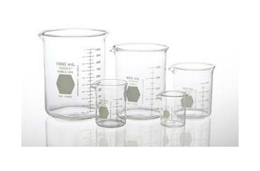 Image of Kimble/Kontes KIMAX Brand Griffin Beakers, Low Form, Double-Capacity Scale, Borosilicate Glass 14080 01 Starter Pack