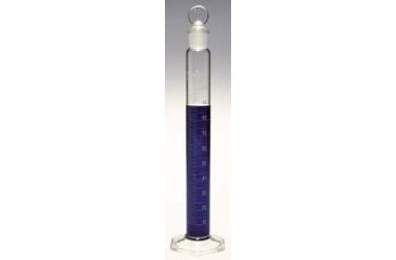 Image of Kimble/Kontes KIMAX Brand Single Metric Scale Graduated Cylinders, Class A, Serialized and Certified, with Glass Stoppers 20036 10