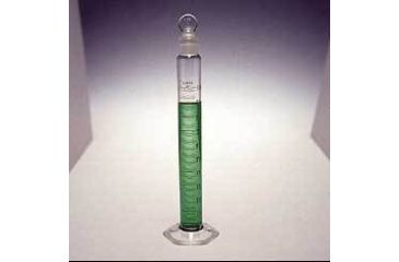 Image of Kimble/Kontes KIMAX Brand Single Metric Scale Graduated Cylinders, Class B, with Glass Stoppers 20039 50