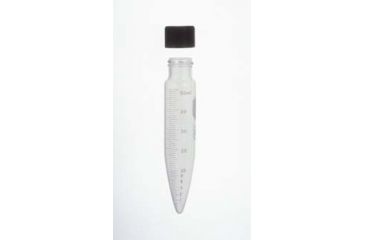 Image of Kimble/Kontes KIMAX Centrifuge Tubes, Graduated, Conical-Bottom, with Screw Caps, Kimble Chase 45166 15 Standard Tubes