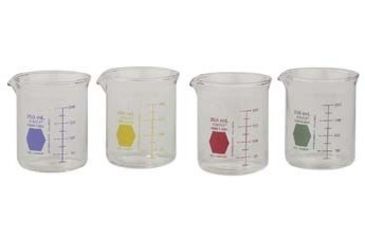 Image of Kimble/Kontes KIMAX Color-Coded Griffin Beakers, Double Scale, Borosilicate Glass, Kimble Chase 14000R 1000 Raging Red Graduations