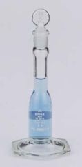 Image of Kimble/Kontes KIMAX Micro Volumetric Flasks with [ST] Glass Stopper, Cylindrical, Class A, Serialized and Certified, Kimble Chase 28017A 5