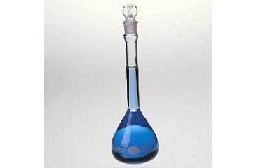 Image of Kimble/Kontes KIMAX Volumetric Flasks with [ST] Glass Stopper, Class B, Kimble Chase 28015 25