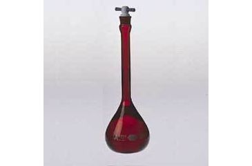 Image of Kimble/Kontes KIMAX Volumetric Flasks with [ST] PTFE Stopper, RAY-SORB, Class A, Kimble Chase 28016 25