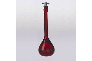 Image of Kimble/Kontes KIMAX Volumetric Flasks with [ST] PTFE Stopper, RAY-SORB, Class A, Kimble Chase 28016 50